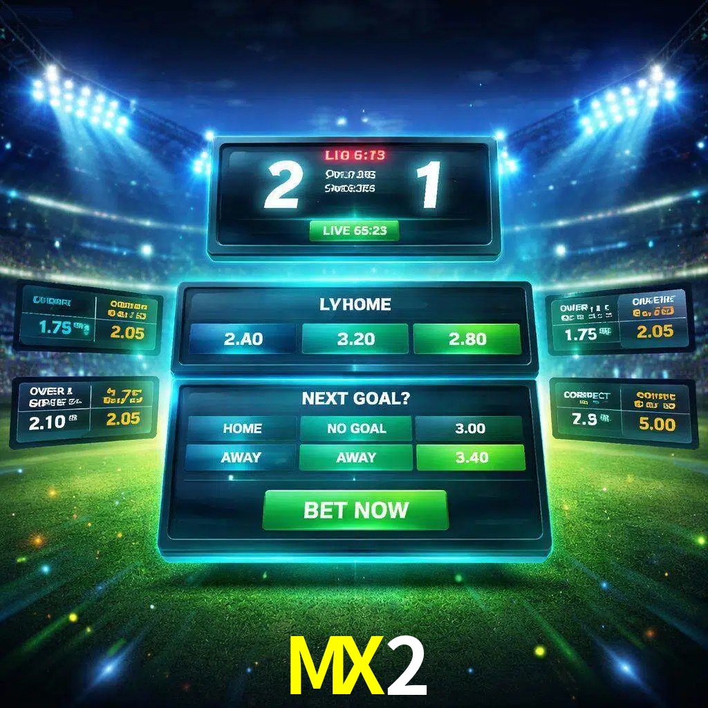 Vista de apuestas en vivo MX2 durante un partido en curso